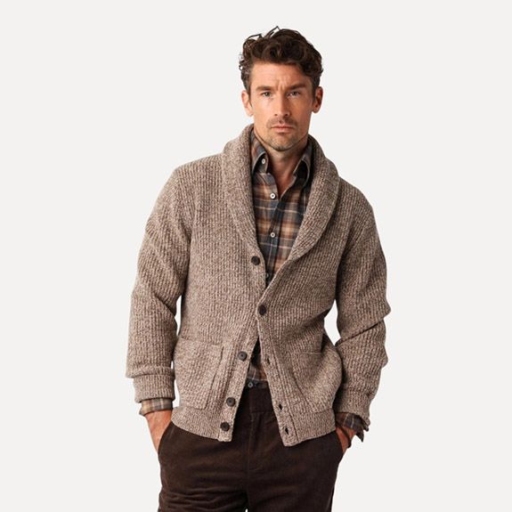 Shawl Collar Cardigan Nougat LESS WORRIES