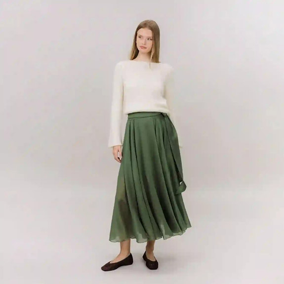 Sicilia Skirt Olive Green URBAN PIONEERS 