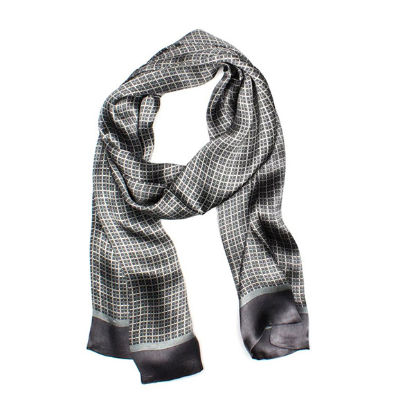 Siden Scarf England Brown 7EAST