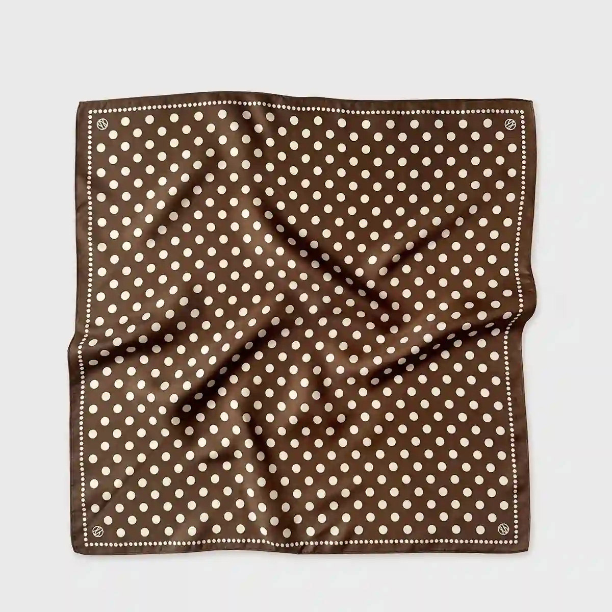 Silk Scarf Polkadot Milk chocolate LESCARF
