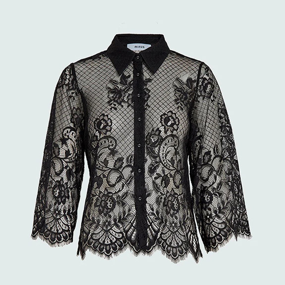 Skjorta Dasha Spets Black MINUS