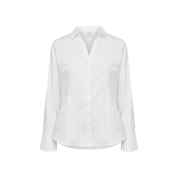 Skjorta Isla Solid 130 White LEVETE ROOM