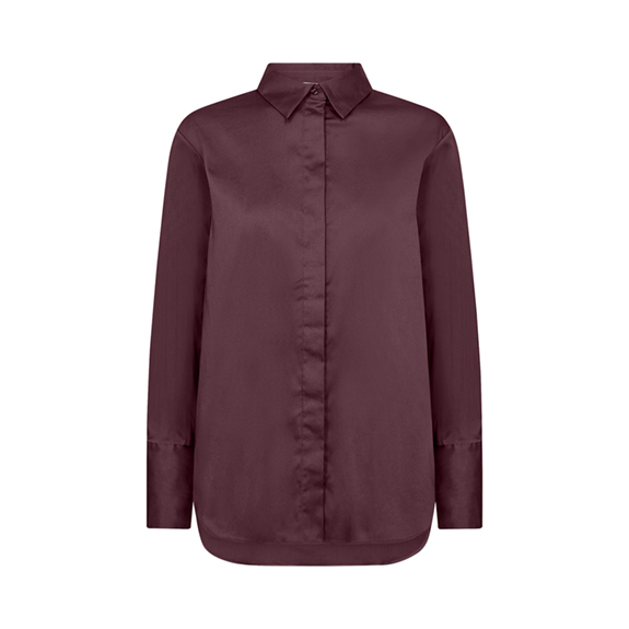 LR Skjorta Isla Solid 130 Winered LEVETE ROOM