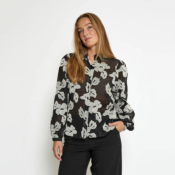 Skjorta Magdalena Jaquard Black PEPPER CORN