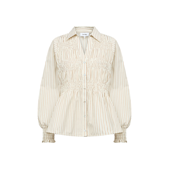 Skjorta Tess 2 Creme Stripe LEVETE ROOM