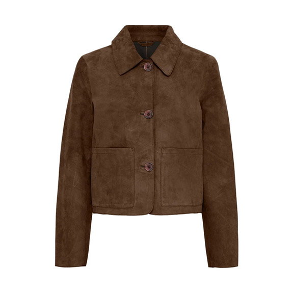 Sued Jacket Sonja Chocolate Brown 