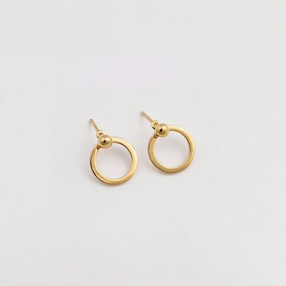 Minimalistica Ring Earrings Gold