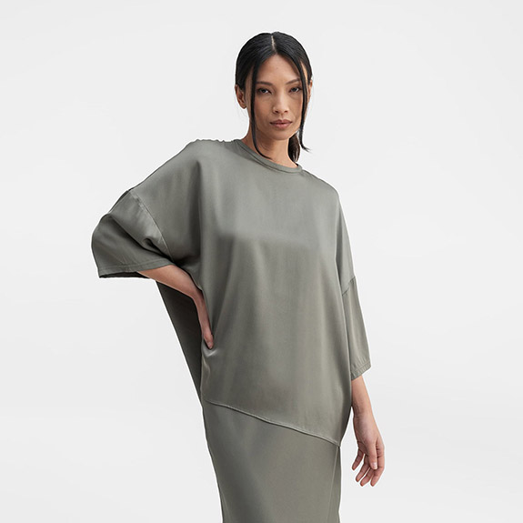 Thess Silk Tee Light Military AHVLAR GALLERY