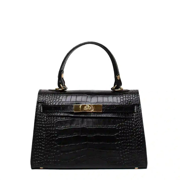 Trento Maxi Handv�ska Croco Black