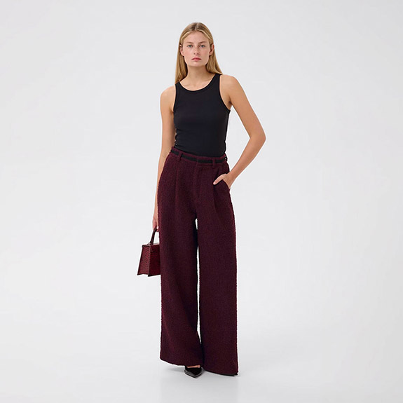 Tweed Byxa Sigrun Aronia Red GESTUZ