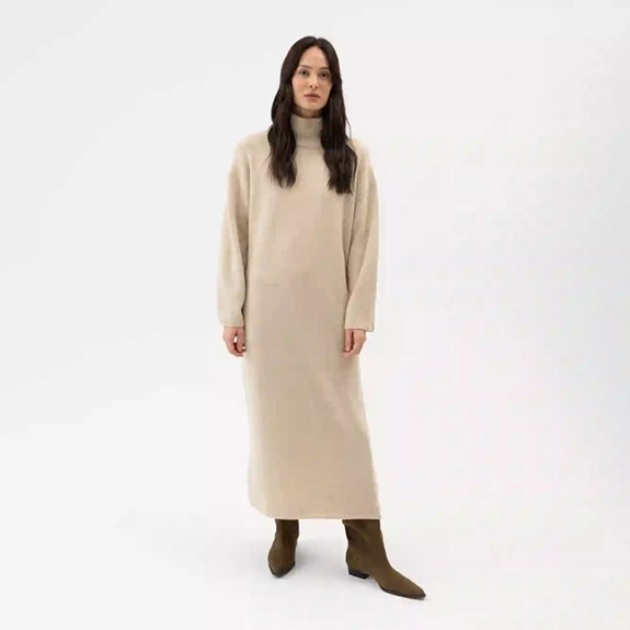 Viveka Dress Sand HOLEBROOK