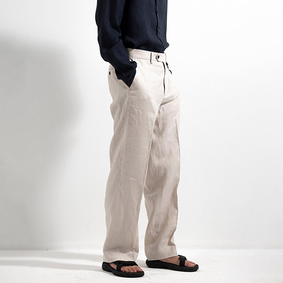 Wide Airo Linen Trousers Nature