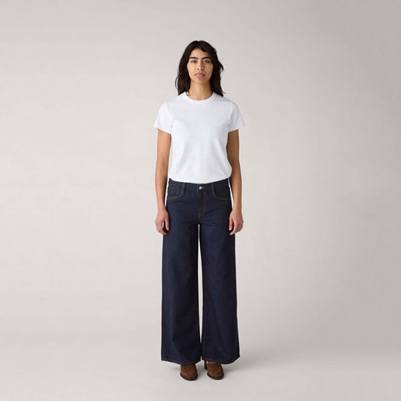 Wide Leg Jeans Rinsed SABURO