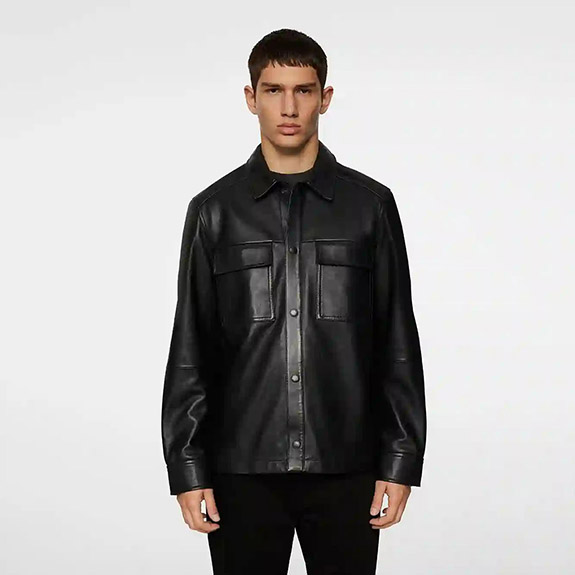 Wilden Lamb Leather Oversihirt J.LINDEBERG