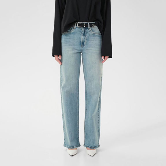 Zolani HW Wide Jeans Washed Blue GESTUZ