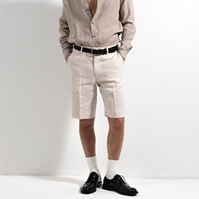 Airo Linen Shorts Nature - bild 1