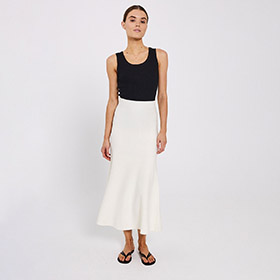 Als Midi Knit Skirt Off-White - bild 1