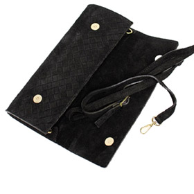 Aosta Kuvert V�ska Suede Black LATALIA - bild 2