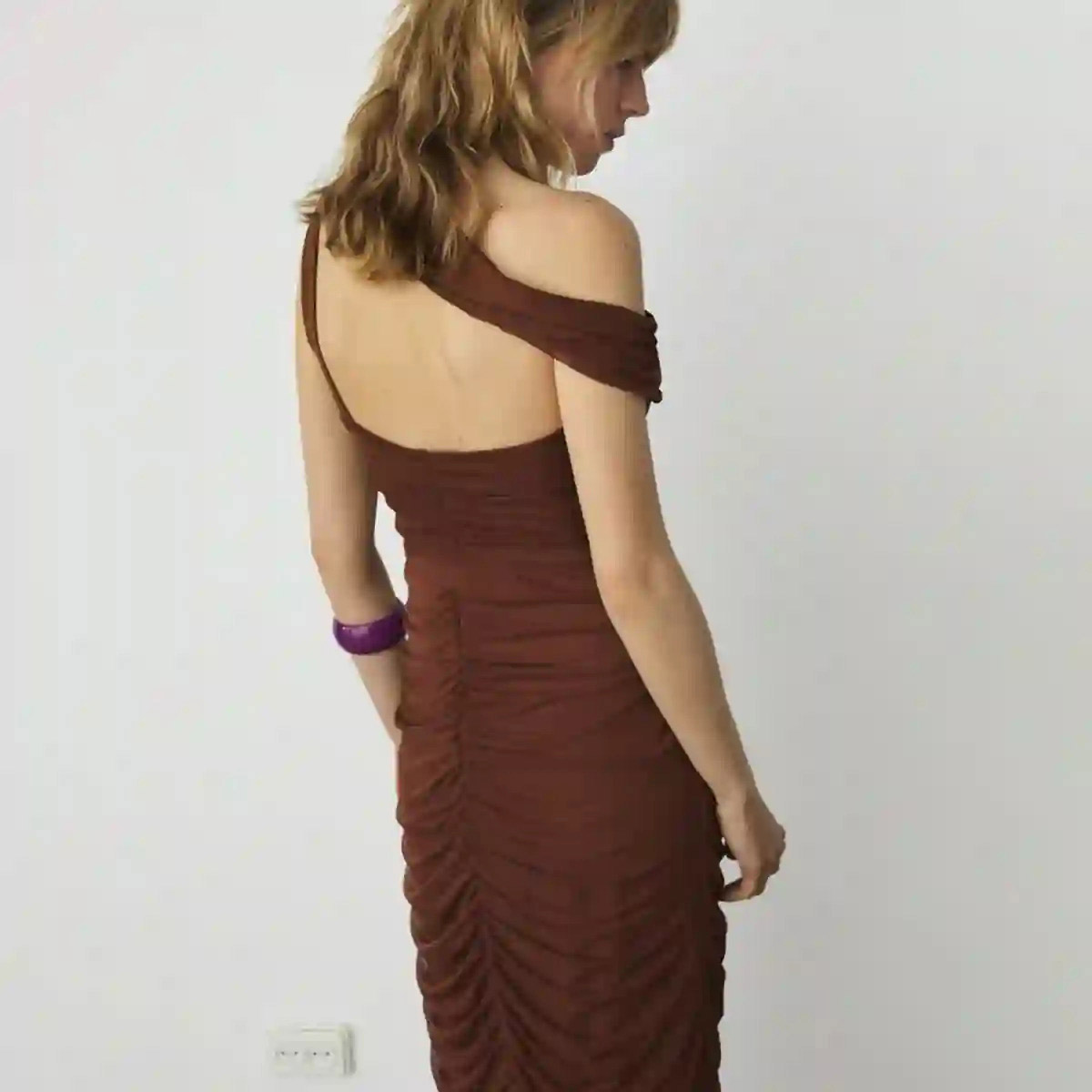 Arles Brown Midi Dress Borwn LAAGAM - bild 2