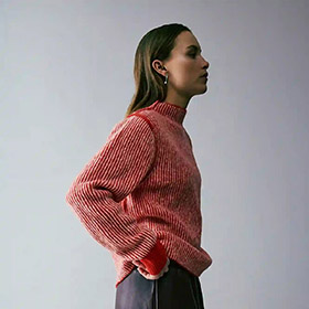 Armes Knit Top Red Stripe NORR - bild 3