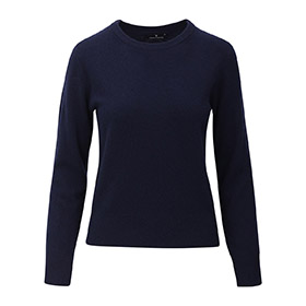 Bailey Crew Stcikad Merino  Navy URBAN PIONEERS - bild 1