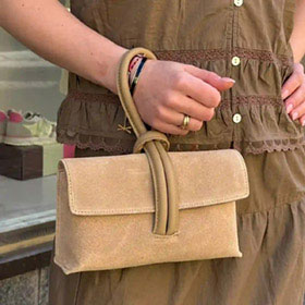 Barletta Clutch Suede Beige LATALIA - bild 3