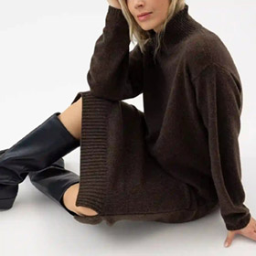 Betty Long Skirt Brown Melange HOLEBROOK - bild 3