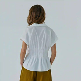 Betty Pleat Shirt White NORR - bild 3