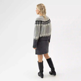 Betty Short Skirt Dk Grey Melange HOLEBROOK - bild 2