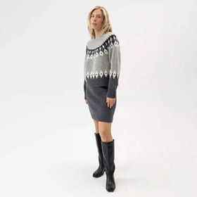 Betty Short Skirt Dk Grey Melange HOLEBROOK - bild 3