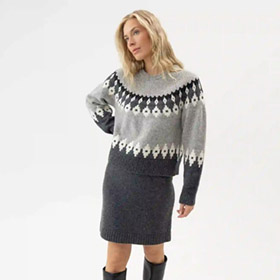 Betty Short Skirt Dk Grey Melange HOLEBROOK - bild 1