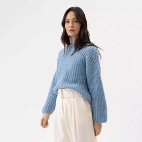Cajsa Sweater Stonewash HOLEBROOK - bild 3