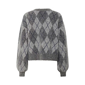 Cardigan Sasi Check Grey GESTUZ - bild 3