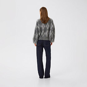 Cardigan Sasi Check Grey GESTUZ - bild 4