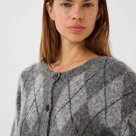 Cardigan Sasi Check Grey GESTUZ - bild 5