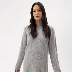 Carro Dress Grey Melange HOLEBROOK - bild 3