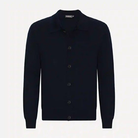 Cashmere Blend Cardigan Navy LESS WORRIES - bild 2