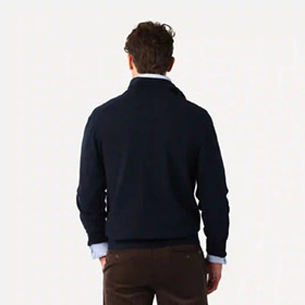 Cashmere Blend Cardigan Navy LESS WORRIES - bild 4