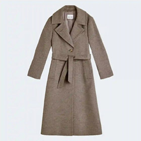 Cashmere Coat Clareta Belt Long Beige SAND - bild 1