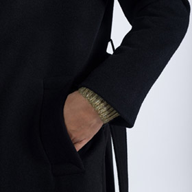 Clareta Coat Midi Black SAND - bild 2