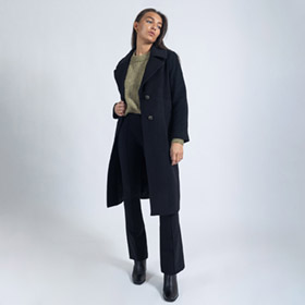 Clareta Coat Midi Black SAND - bild 1