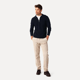 Cotton Half Zip Navy LESS WORRIES - bild 3