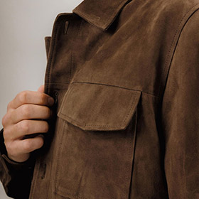 Cruz Suede Overshirt Chocolate URBAN PIONEERS - bild 3