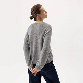 Elisabeth Crew Grey Melange HOLEBROOK - bild 2