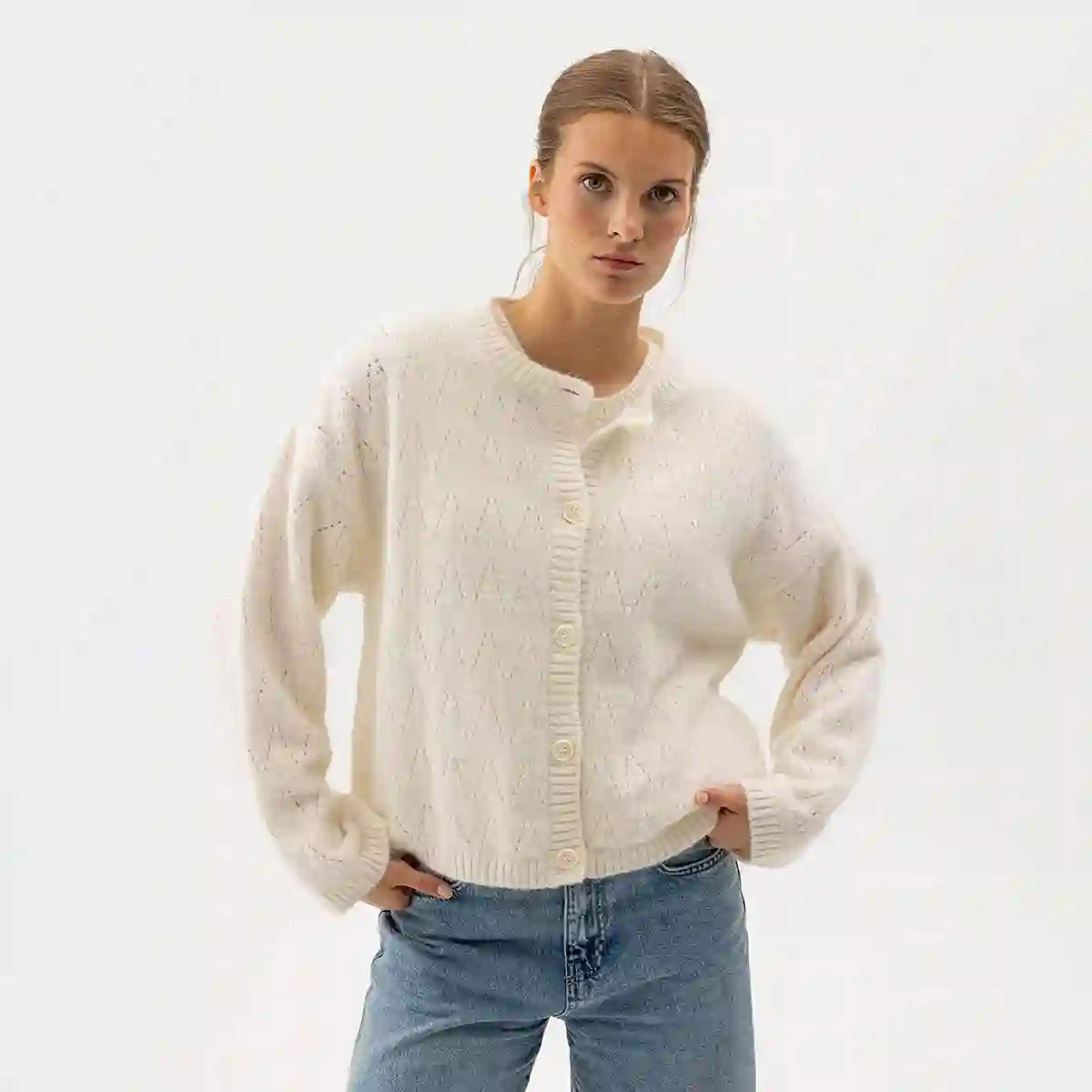 Elsy Cardigan Offwhite HOLEBROOK - bild 3