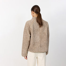 Fleece Jacka Pernille 1 Beigemelange LEVETE ROOM - bild 2