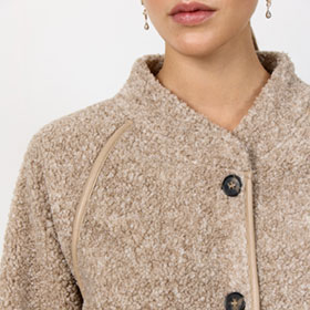 Fleece Jacka Pernille 1 Beigemelange LEVETE ROOM - bild 3