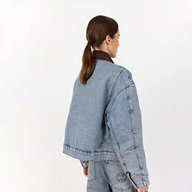 Fodrad Jeansjacka Kosa13 LEVETE ROOM - bild 2