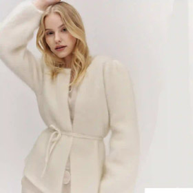 Fredrikke Chunky Cardigan White ELLE & IL - bild 2