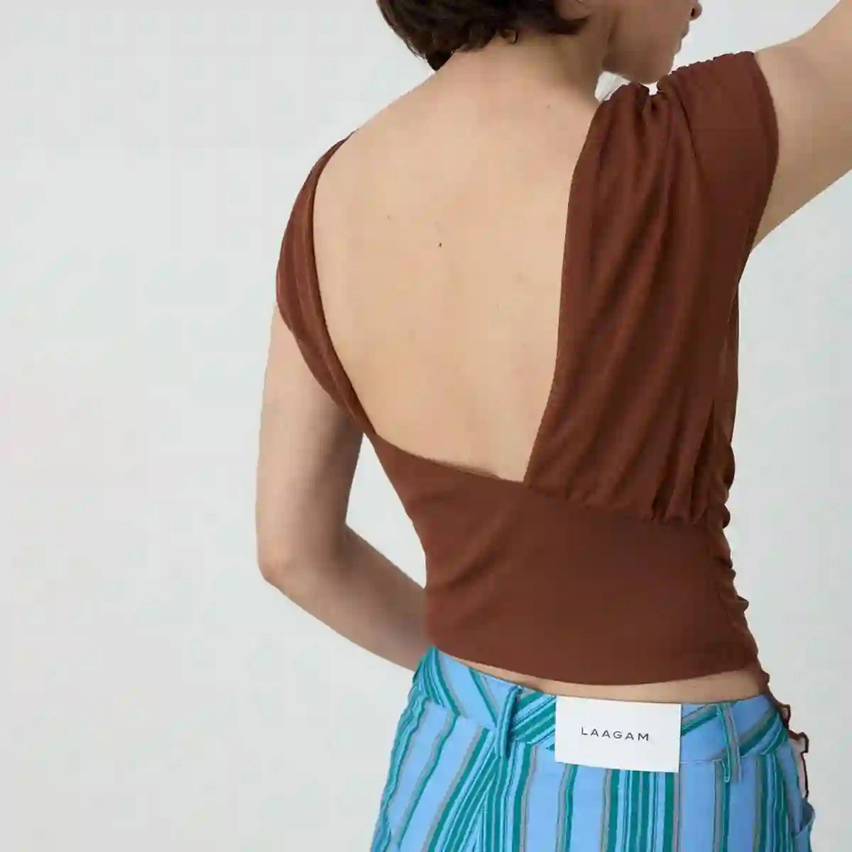 Gemini Draped Top Brown  LAGAAM - bild 2